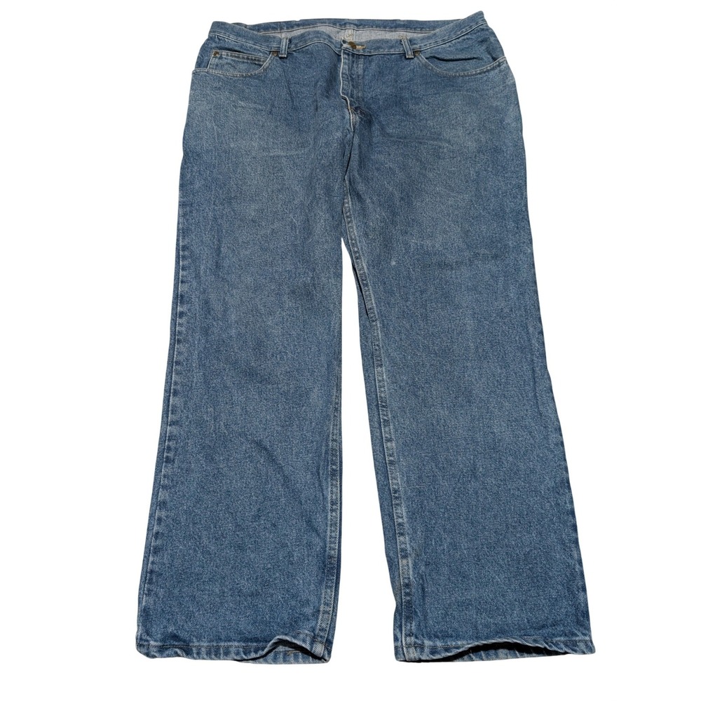 Riders by Lee Jeans Mens 42x30 Blue Straight Leg Medium Wash 100% Cotton Denim
